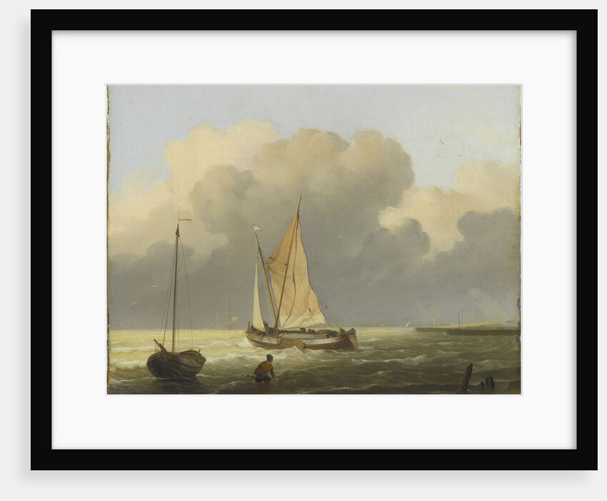 Coastal View with Spritsail Barge by Ludolf Bakhuysen