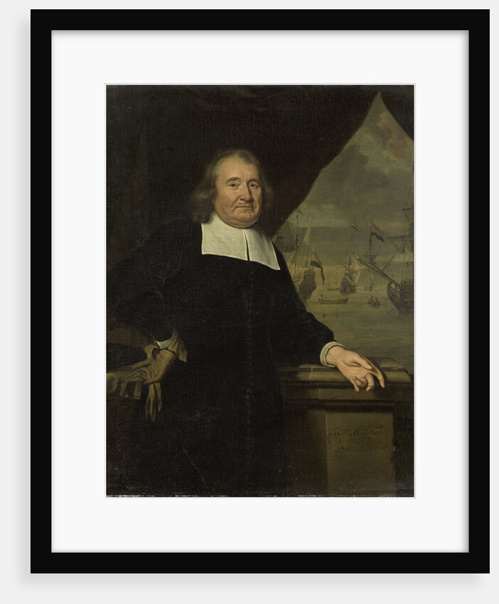 Portrait of a captain or ship-owner by Michiel van Musscher