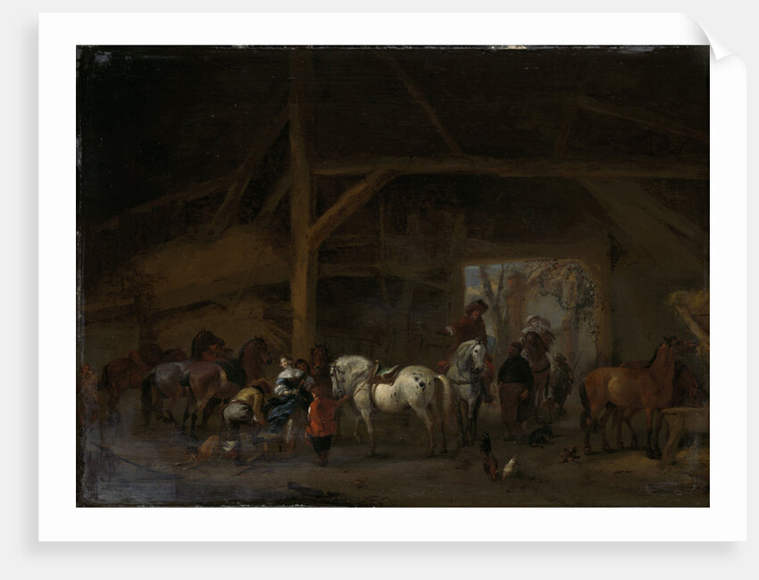 A Horse Stable by Philips Wouwerman
