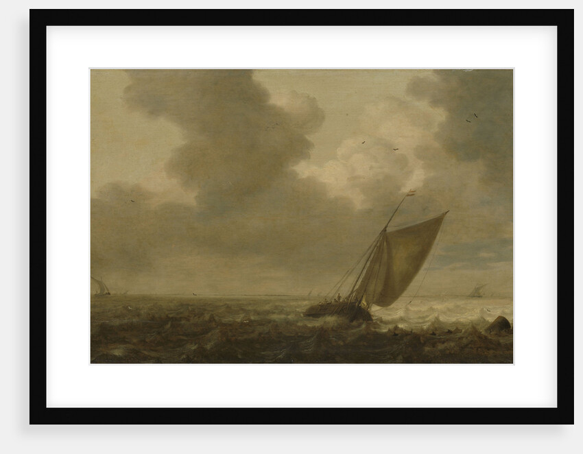 Fishing boat with the wind in the sails by Pieter Mulier I