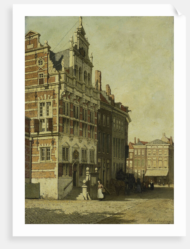 The town hall the Hague, The Netherlands by Johannes Christiaan Karel Klinkenberg