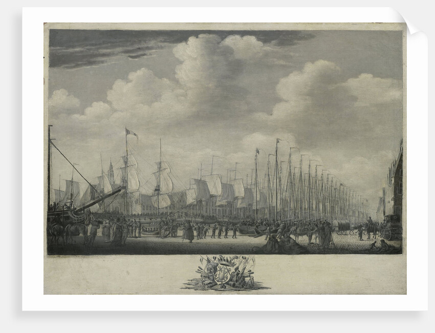 Manning the Fleet in the Harbor of Flushing, 1804, Engel Hoogerheyden by Jacob Schwartzenbach