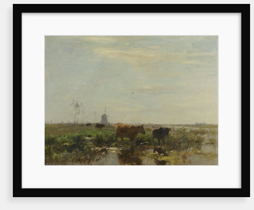 Meadow with Cows by the Water by Willem Maris