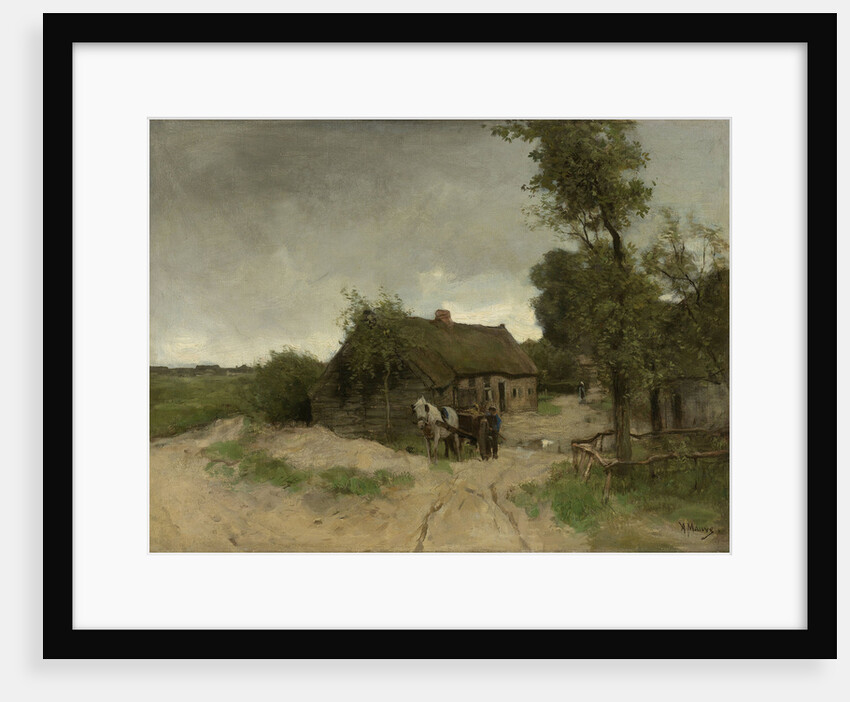 Cottage on the sand road by Anton Mauve