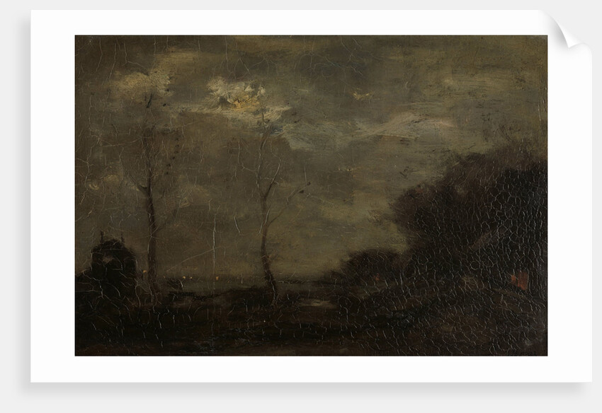 Canal by moonlight by Jacob Maris