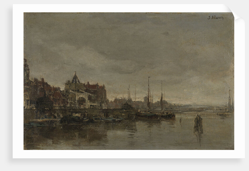 The Schreierstoren with the bridge over the Gelderse kade Amsterdam, The Netherlands by Jacob Maris