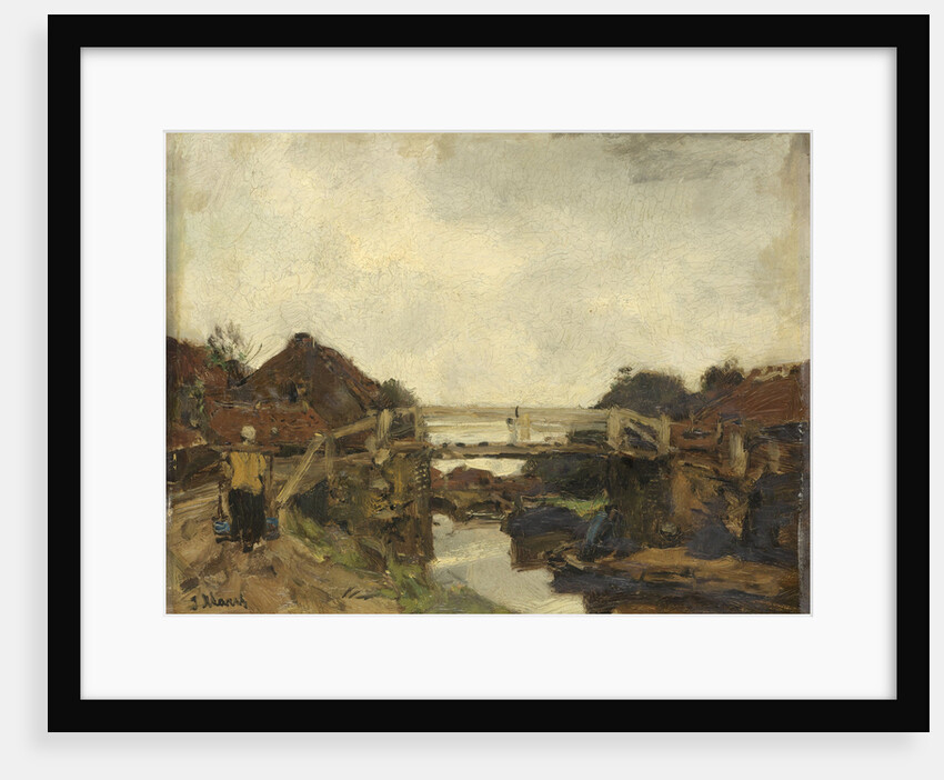 Wooden Bridge across a Canal at Rijswijk, The Netherlands by Jacob Maris