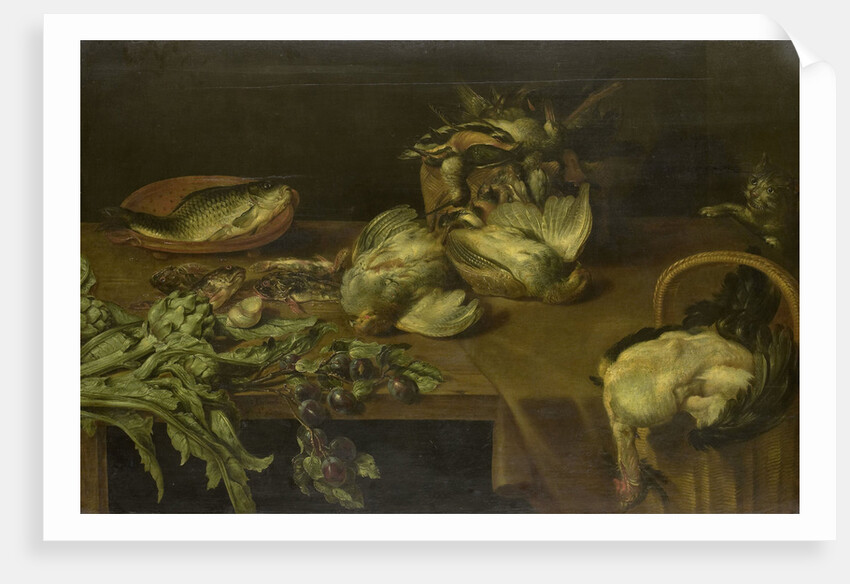 Still Life with Birds and Fish by Alexander Adriaensen