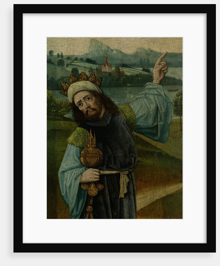 King Melchior, one of the Three Magi, Pointing at the Star, fragment from An Adoration of the Magi by Anonymous