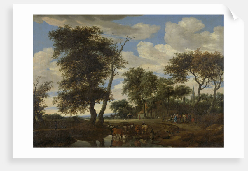 View of a village by Salomon van Ruysdael