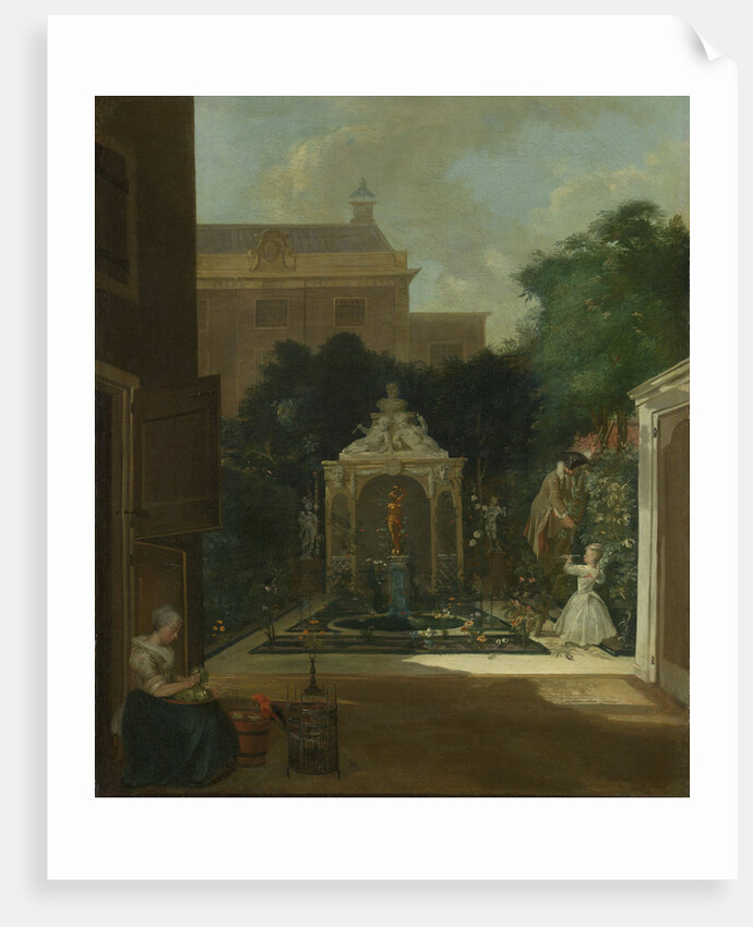 An Amsterdam Canal House Garden, The Netherlands by Cornelis Troost