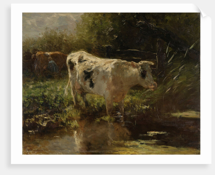 Cow beside a Ditch by Willem Maris