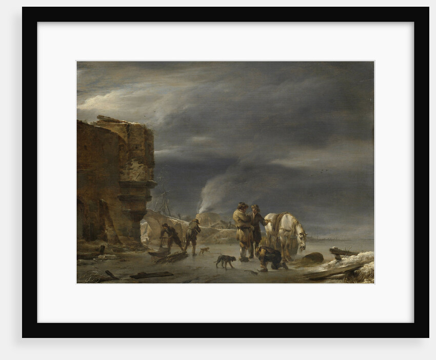 Winter Landscape near a Town by Nicolaes Pietersz. Berchem