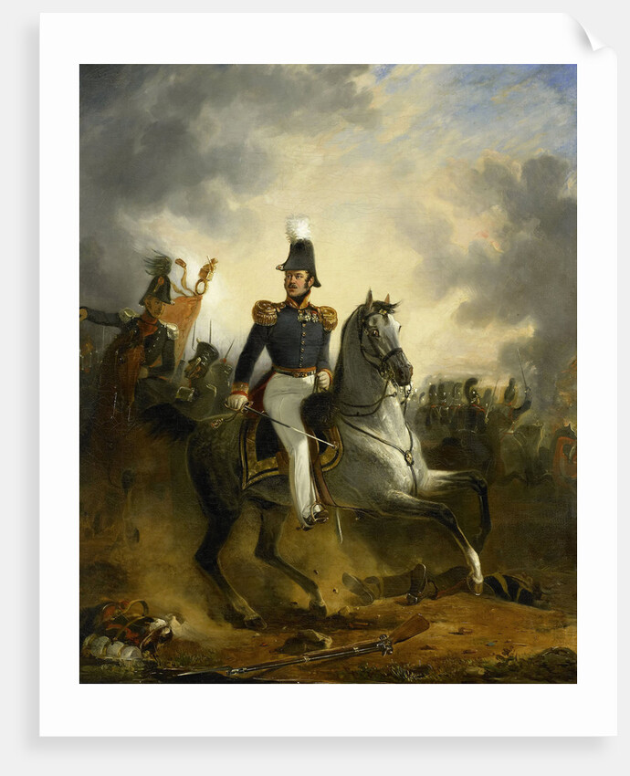 Lieutenant-General Frederik Knotzer in the Battle of Houthalen, during the 10 Days' Campaign, 1831 by Nicolaas Pieneman