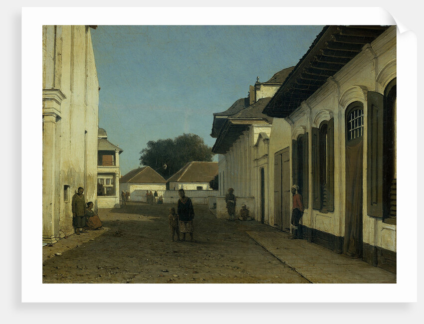 A street in the old part of Batavia Jakarta Indonesia by Jan Weissenbruch
