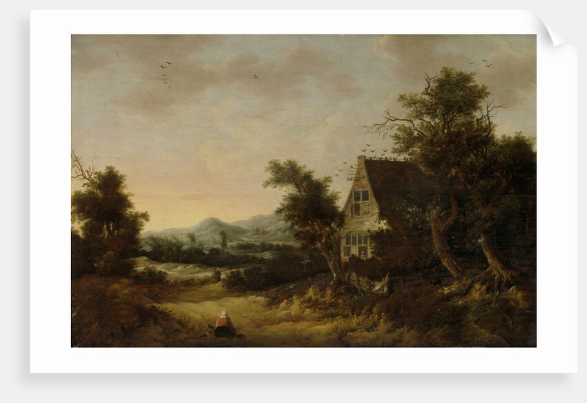 Hilly Landscape with Peasant Cottage by Cornelis van Zwieten