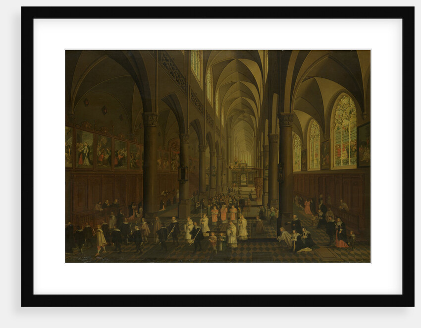 The interior of the Dominican church in Antwerp Belgium by Pieter Neefs I