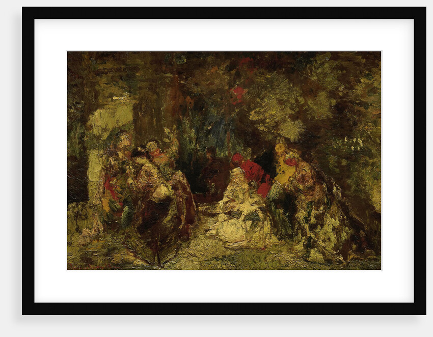 Women in a forest by Adolphe Joseph Thomas Monticelli