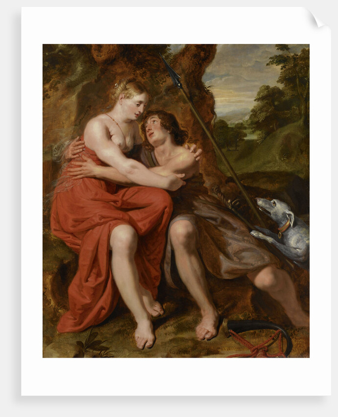 Venus and Adonis by Josse de Pape