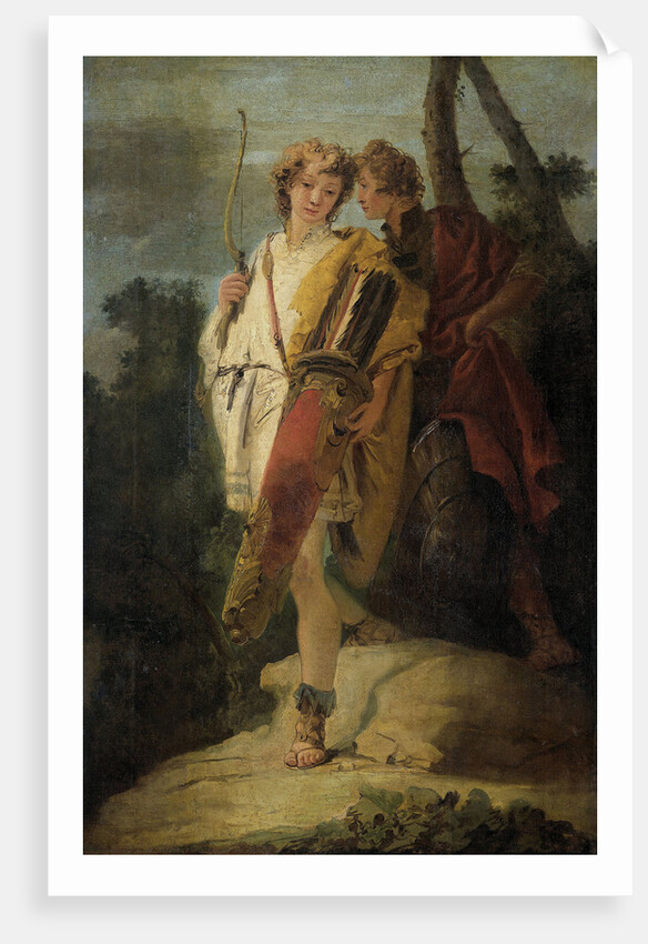 Young Man with Bow and large Quiver and his Companion with a Shield, formerly entitled Telemachus and Mentor by Giovanni Battista Tiepolo