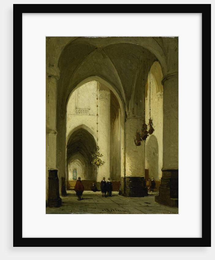 Interior of the Great or St. Bavo Church in Haarlem, The Netherlands by Johannes Bosboom