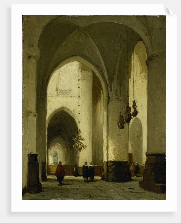 Interior of the Great or St. Bavo Church in Haarlem, The Netherlands by Johannes Bosboom