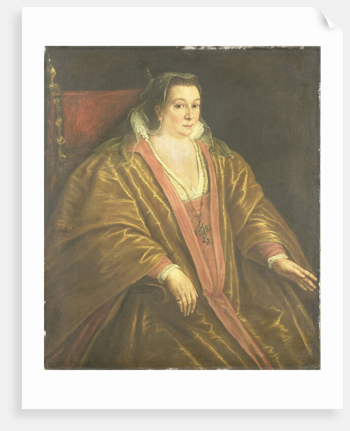 Portrait of a Woman, probably Morosina Morosini, Wife of Marino Grimani, Doge of Venice Italy by Workshop of Leandro Bassano