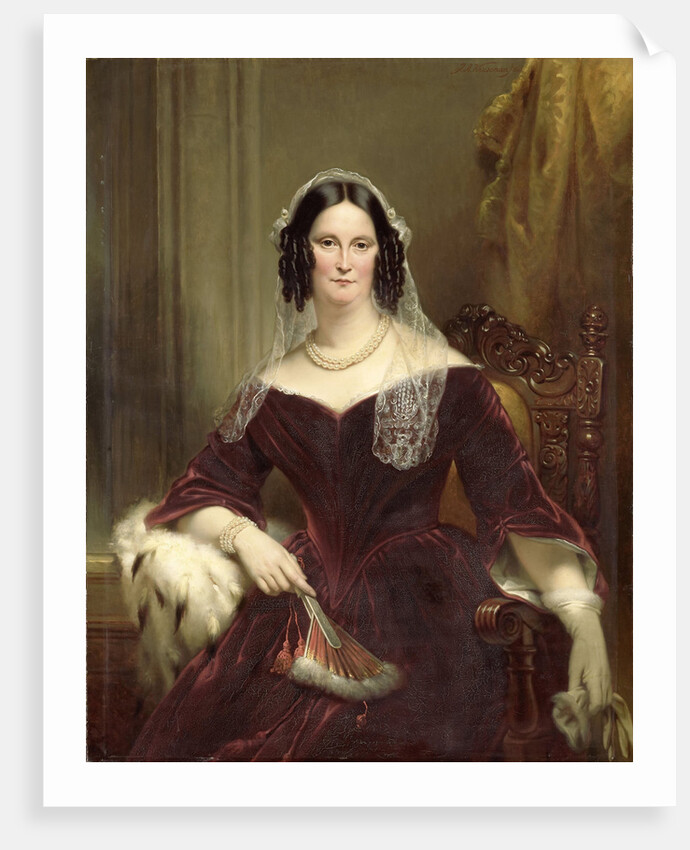 Portrait of Dieuwke Fontein, second Wife of Adriaan van der Hoop by Jan Adam Kruseman