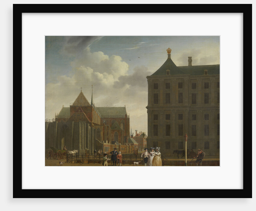 The Nieuwe Kerk and the Town Hall on the Dam in Amsterdam, The Netherlands by Isaac Ouwater