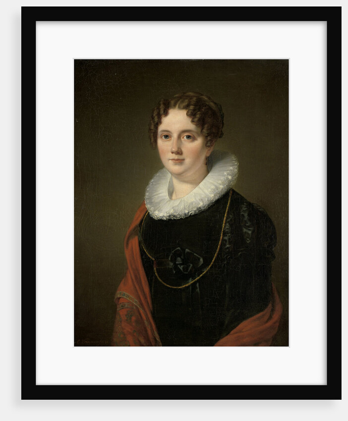 Portrait of Marie Allebé-Herckenrath, Grandmother of the Painter August Allebé by Cornelis Kruseman