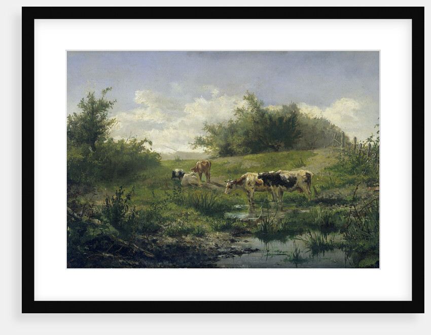 Cows in a Puddle by Gerard Bilders