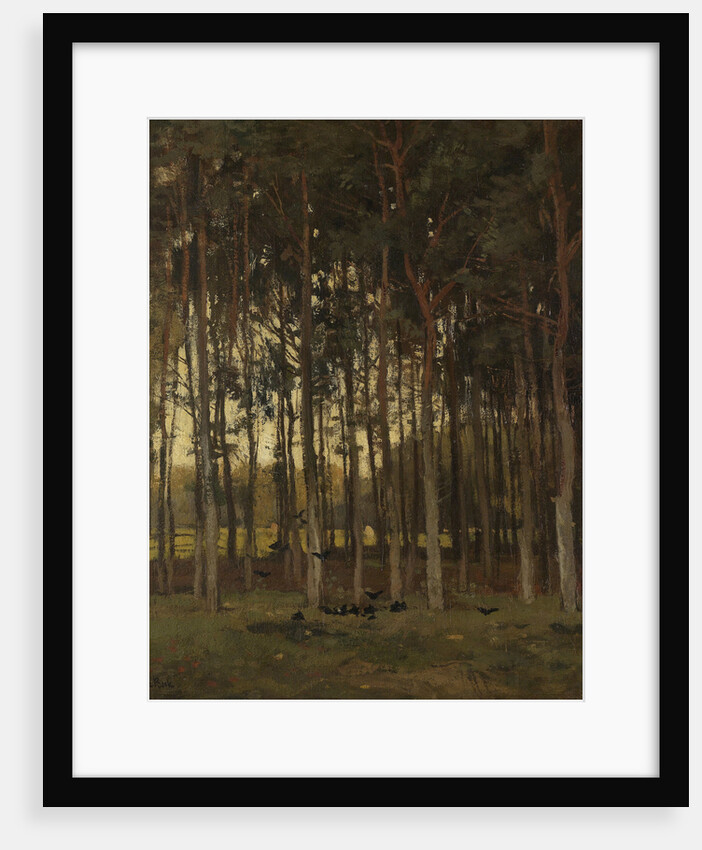 Forest scene by Théophile de Bock