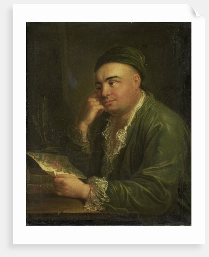 A Man with a Drawing of Flowers, so-called Portrait of Jacob Feitama Jr, Merchant in Amsterdam by Anonymous