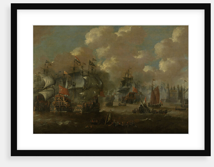Naval Battle in the Sound near Elsinore (Helsingnør) between the Dutch and Swedish Fleets, 8 November 1658 by Peter van de Velde