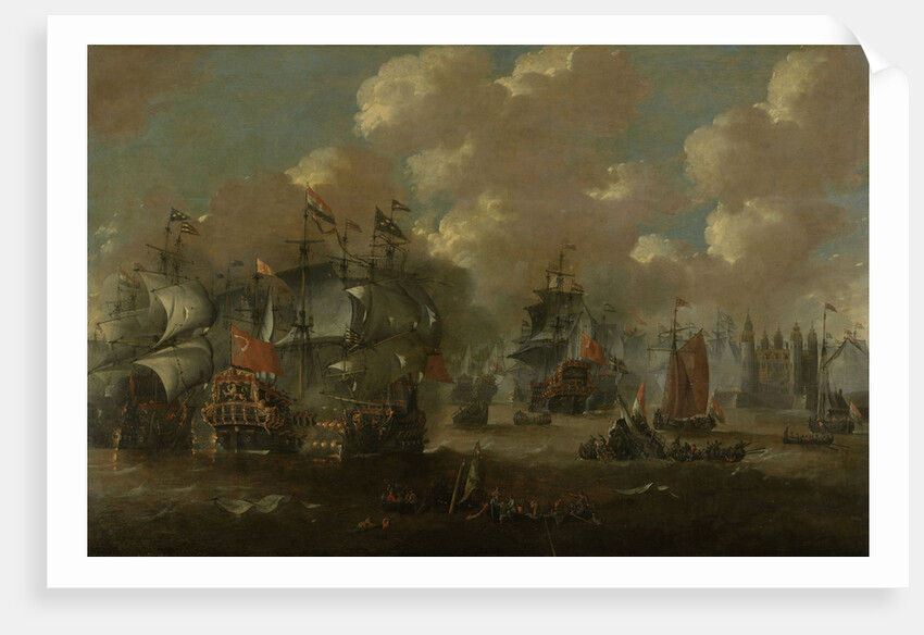 Naval Battle in the Sound near Elsinore (Helsingnør) between the Dutch and Swedish Fleets, 8 November 1658 by Peter van de Velde