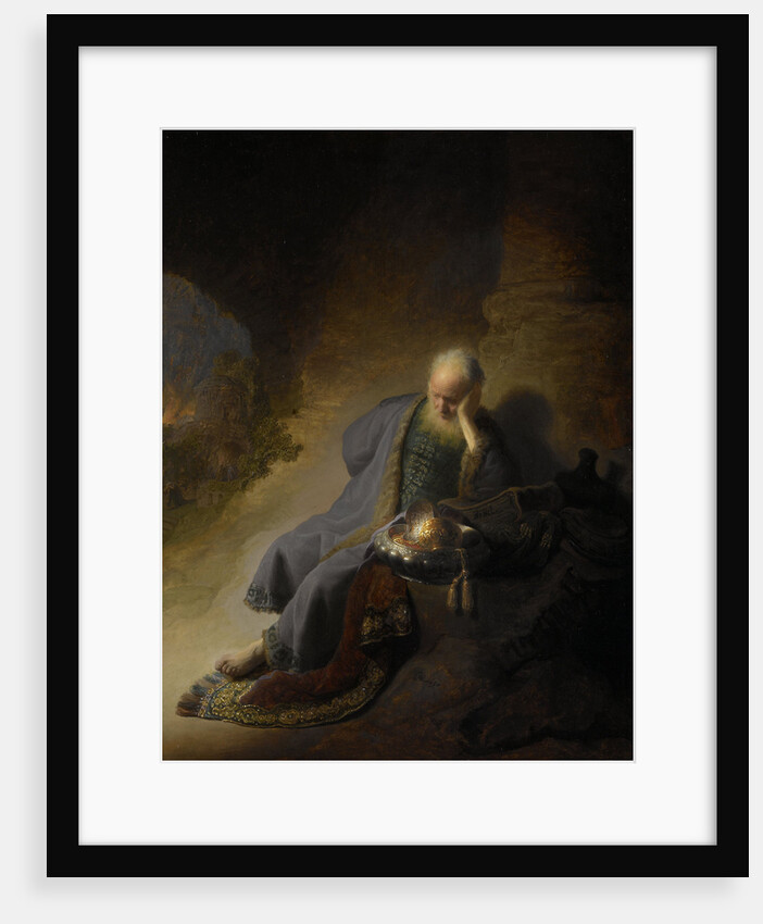 Jeremiah Lamenting the Destruction of Jerusalem by Rembrandt Harmensz. van Rijn
