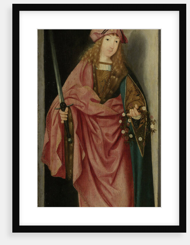 Saint Valerian, left wing of a triptych by Master of the Brunswick Diptych