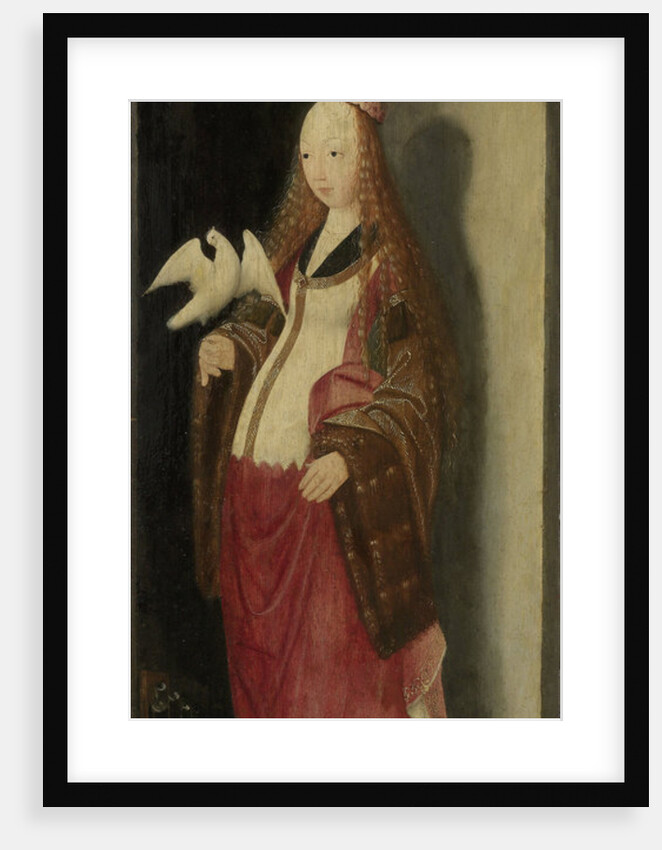 Saint Cecilia, right wing of a triptych by Master of the Brunswick Diptych