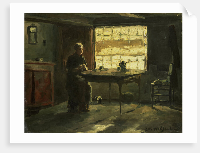 Farmers interior by Johan Hendrik Weissenbruch