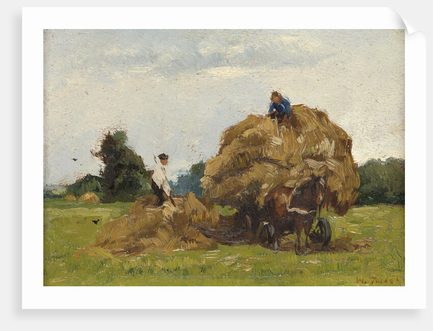 Hay wagon by Willem de Zwart