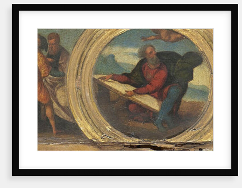 Moses and the Tablets of the Law, the Curse of the Withered Fig Tree, and the Parable of the Widow's Mite by Lodovico Mazzolino