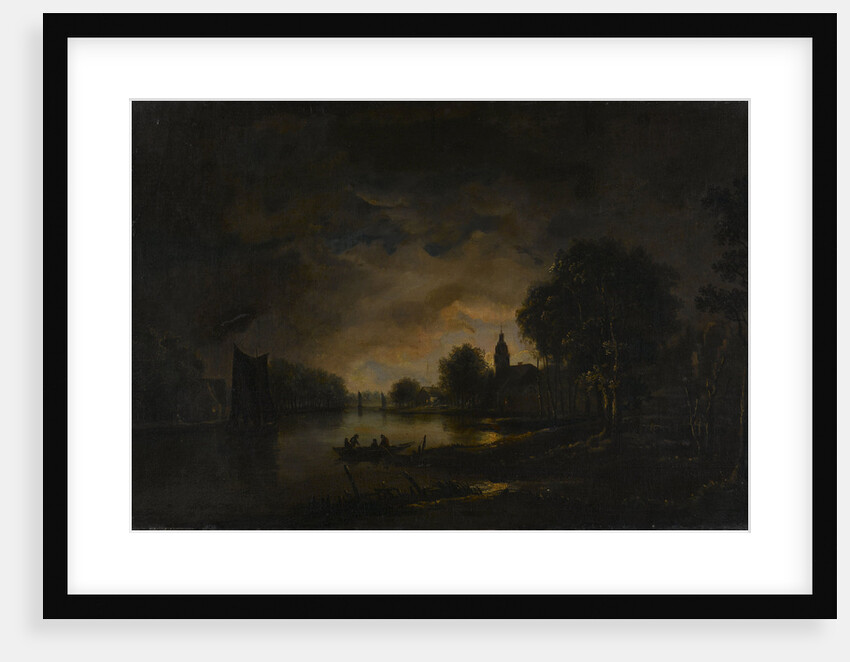 River view by moonlight by Anonymous