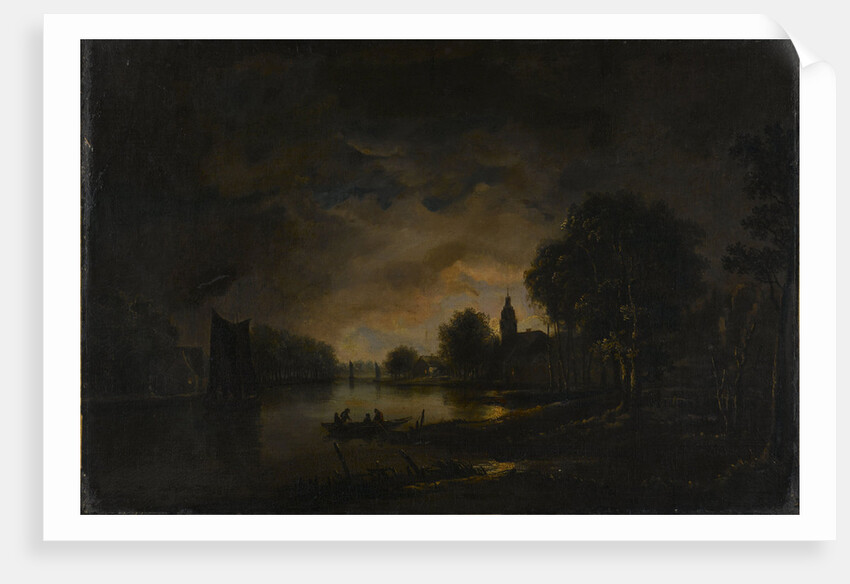 River view by moonlight by Anonymous