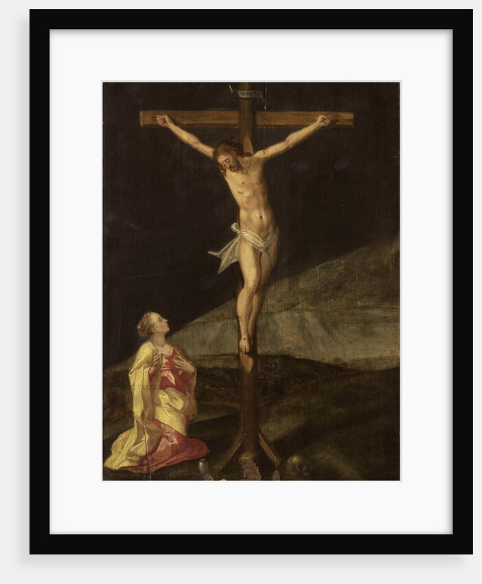 Mary Magdalene at the foot of the cross by Anonymous