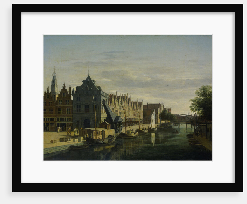 The Weigh House and the Crane on the Spaarne in Harlem by Gerrit Adriaensz. Berckheyde