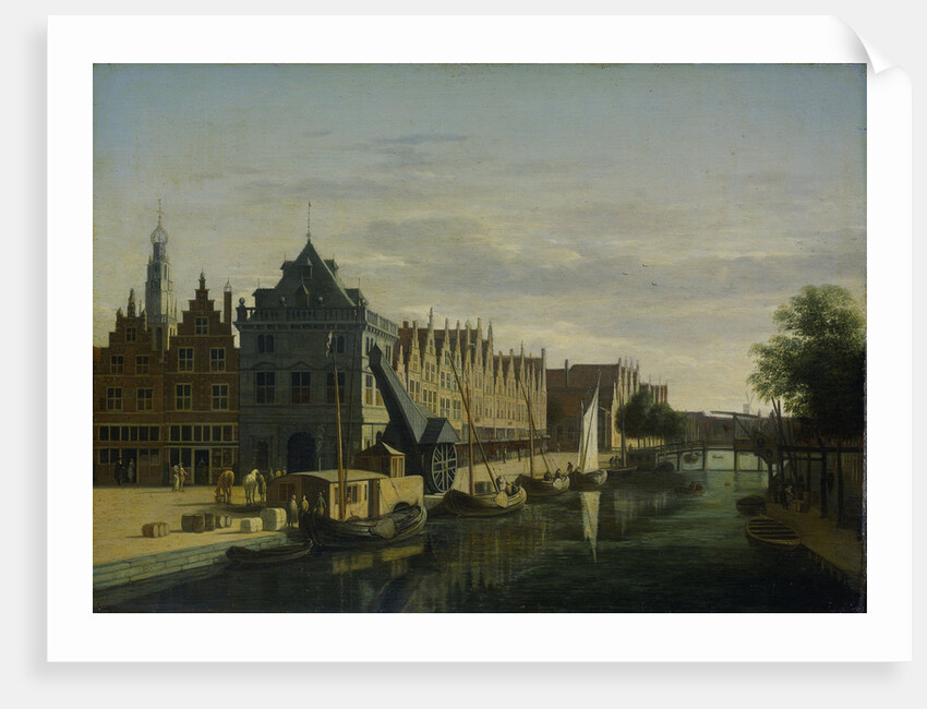The Weigh House and the Crane on the Spaarne in Harlem by Gerrit Adriaensz. Berckheyde