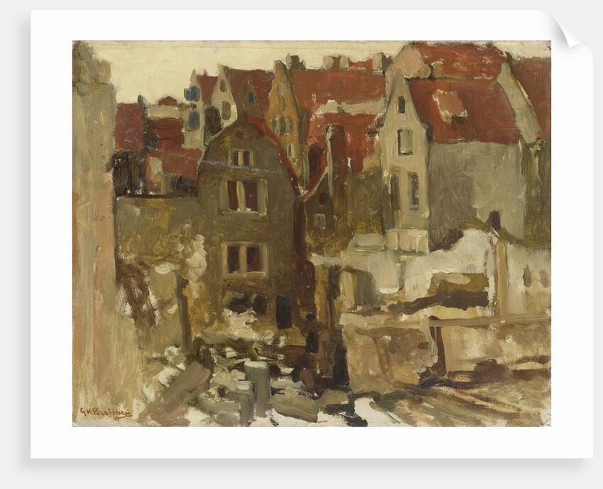 Demolition of the Grand Bazar de la Bourse at Nieuwendijk Amsterdam by George Hendrik Breitner