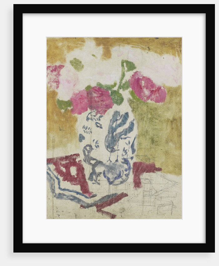Vase with rose flowers by George Hendrik Breitner
