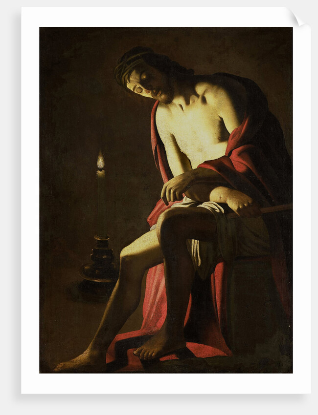 Christ seated on the cold stone by Anonymous