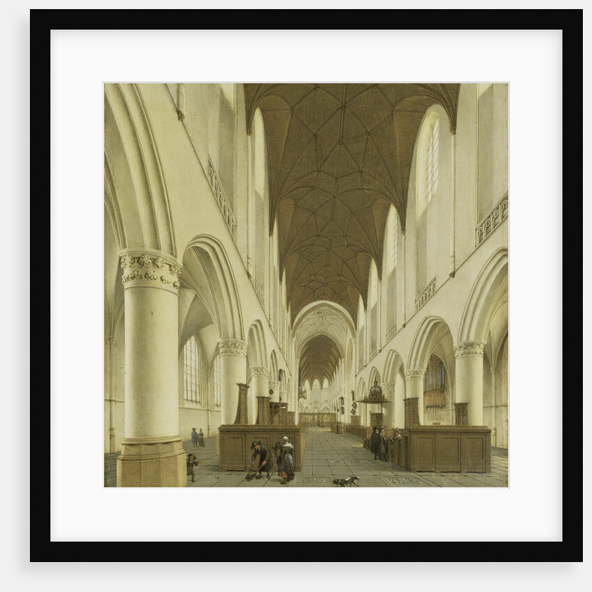 The interior of Saint Bavo's Church in Haarlem, The Netherlands by Isaak van Nickelen